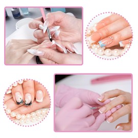 LuckyOpt Nail Art Brushes Set, 15Pcs Nail Design Brushes Kit for Home Manicure, Nail Small Detail Brushes for Fine Nail Art DIY, Dotting, Painting, Drawing, Women&Girls (Pink)