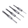 4PCS Woodworking Square Drill Bits Set HSS Wear Resistant 1/4in