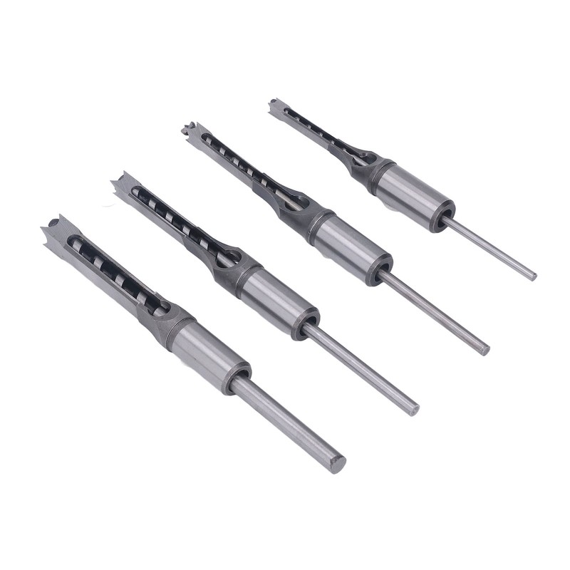 4PCS Woodworking Square Drill Bits Set HSS Wear Resistant 1/4in
