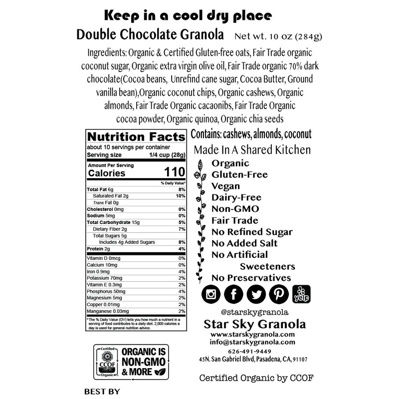 Star Sky Granola Pack of 5 (Double Chocolate Granola 10