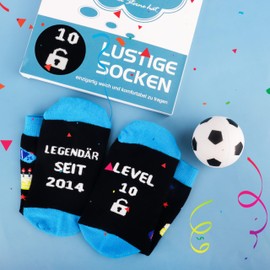 Jeasona Gift Boy 10 Years Birthday Socks Gift for Boys 10 Years Birthday 10th Birthday Boy Gift Cool Boys Gifts 10 Years Little Boy 10 Years Gift Ideas, Multicoloured-10 Years