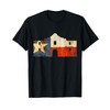 Texas Alamo wrapped in a rustic Texas flag T-Shirt