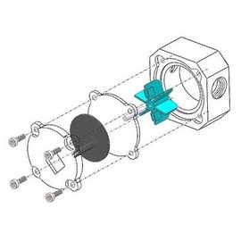 Barrow LRC 2.0 Version G1/4" RGB Flow Meter - Clear/Sapphire Blue