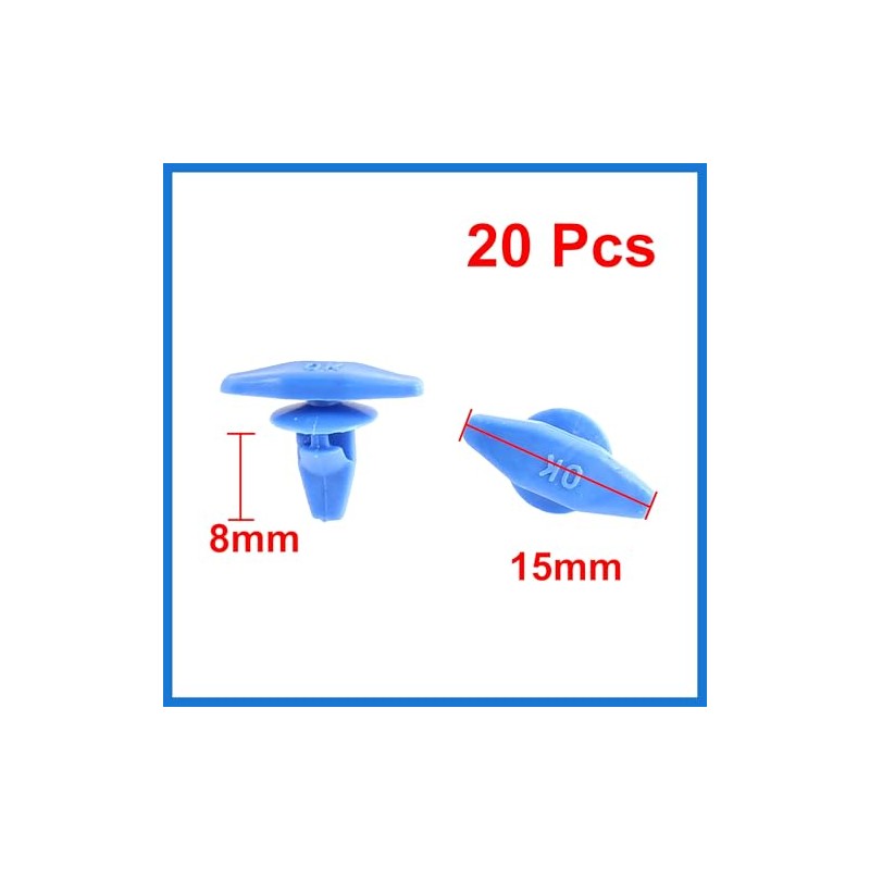 VekAuto 20 Pcs Blue Auto Car Door Card Interior Weatherstrip