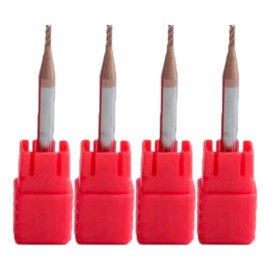 Snailmon 4mm Solid Tungsten Carbide End Mill, 4 Flute TiAlN Coated for Alloy Steels Hardened Steels, High Performance CNC Milling Tool Slot Drill, HRC 55 (Pack of 4)