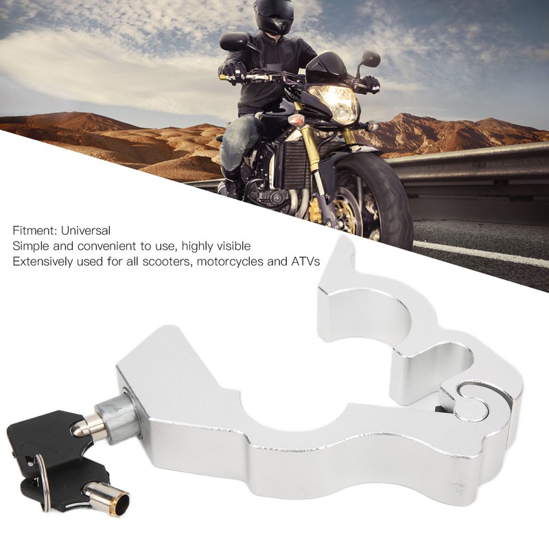 Motorcycle Handlebar Grip Safety Lock AntiThief Decoration Protection Universal for