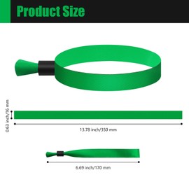 100 Pcs Cloth Event Wristband, Disposable Wristbands for Events, Colored Wristbands Events,for Lightweight Concert,Club Entrance Wrist Strap Party Wristband Event (Color : Green1)