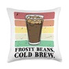Frosty Beans Cold Brew Coffee Quote Iced Coffee Latte Throw