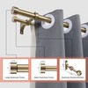 Lwiiom Double Curtain Rods with Aluminum End Cap and Full