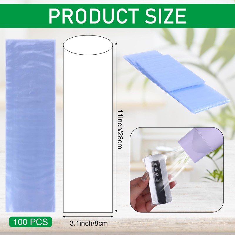ULELE 100Pcs Remote Control Shrink Wrap Bags,3.1x11"Remote Control Cover Protector