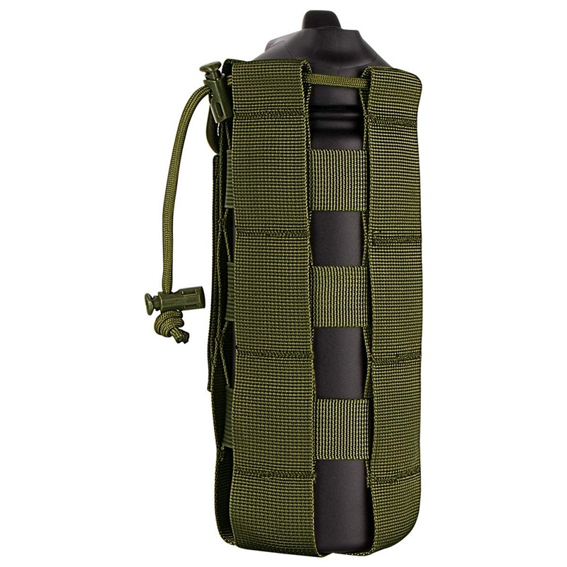 IronSeals Tactical Water Bottle Pouch, Adjustable Drawstring Water Bottle Holder