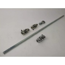 CNC Street Rod Mustang II Manual Rack 22" Steering Shaft Kit + Heim & U-Joints Combo