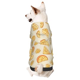 Yellow Cheese Pattern Dog Hoodies Pet Costume Clothes Winter Hoodies Sweaters for Small Dogs Medium