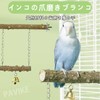 PAVIKE Bird Perch Stunt Stage Claw Sharpening Swing Wooden Bells