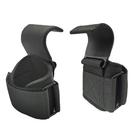 DRIONO Weight Lifting Hooks Wrist Straps - Unisex Heavy-Duty Steel Hook for Anti-Slip Gym Training Accessories Deadlifts, Pull-Ups, Shrugs, and Rows, Adjustable Wrist Support with Thick Padding