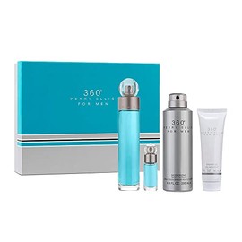 Perry Ellis 360 4 Piece Set For Men (3.4 Eau Di Toilette + 3.0 After Shave Balm + Deo Stickk + 75 Ml Eau Di Toilette Spray)