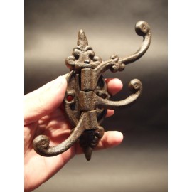 Antique Vintage Style Cast Iron Wall Hook Swivel Folding Coat Hanger Hardware