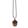 10PCS Wooden Nut Acorn Pendant Necklace Acorn Box Clasp Nylon