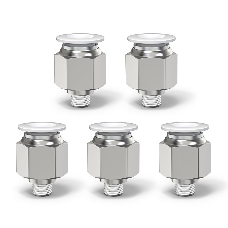 TAILONZ PNEUMATIC White Straight Male Thread 12mm OD x 1/8