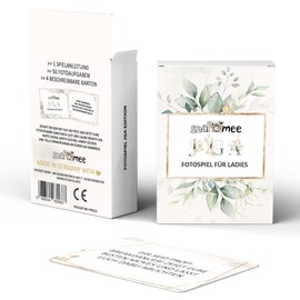 Photo Game JGA by snaPmee, Funny, Non Embarrassing Game for Stag Party Women, 50 Photo Tasks + 4 Blank Cards for Bride & Team Bride, Gift for Selfie & Photo Fans