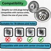 tifanso Kitchen Sink Strainer Plug 304 Stainless Steel Thicken for