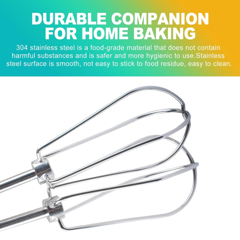 KornaDoz 2 Pack Heavy Duty Stainless Steel Hand Mixer Beaters,