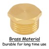 Uenede 2PCS Brass Garden Hose End Plug Cap 3/4" GHT