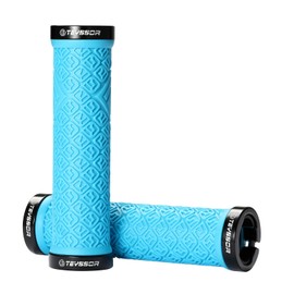 Teyssor Bike Grips, Mountain Bike Handlebar Grips with Aluminum Double Lock for MTB BMX Bicycle