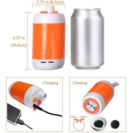 Portable Shower Electric Shower Pump Shower Indoor or Outdoor Shower Pet Bathing (Orange White)