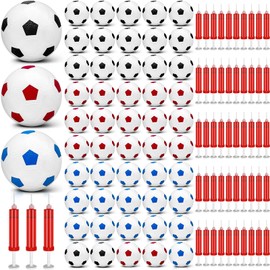 yasuwekik 50 Pack Christmas Deflated Small Soccer Ball with Pump for Age 2-4 Shoebox Gifts,Bulk Shoebox Gift Fillers,Toddler Soccer Balls for Charity Donations Soccer Ball Party Favors