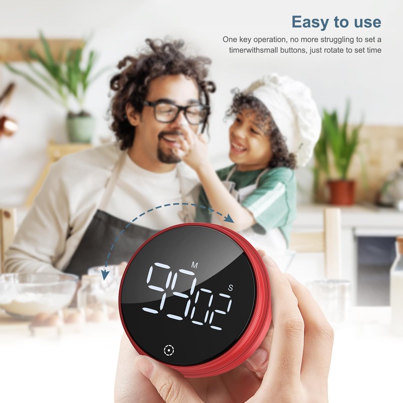 Ankilo Newest Digital Kitchen Timer, Large LED Display Magnetic Countdown
