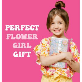 Pop Fizz Designs Flower Girl Gift - Flower Girl Cosmetic Bag (1 Pack) | Will You Be My Flower Girl Proposal Gifts | Flower Girl Thank You Present | Flower Girl Gifts from Bride (2, Pack)