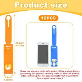 HLIWS 12Pcs Luggage Tags, Suitcase Tags, Name Labels, Suitcase Name Address ID Tags, for Travel Bag, Checked Luggage, Suitcases, Laptop Bags, Backpacks
