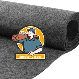 SAVUK 40" x 40" Speaker Box Carpet Car Sub Woofer Trunk Liner Felt Black Fabric for RV, Boat, Truck, Automotive Interior, Marine, Home Floor (Grey)
