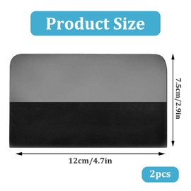 Pack of 2 Youzzei Squeegee for Film, 12 x 7.5 cm Squeegee Rubber Squeegee Black, Soft TPU Wrap Scraper, Film Squeegee for Foils, Car Accessories, Window Tinting Car Tool (Black)