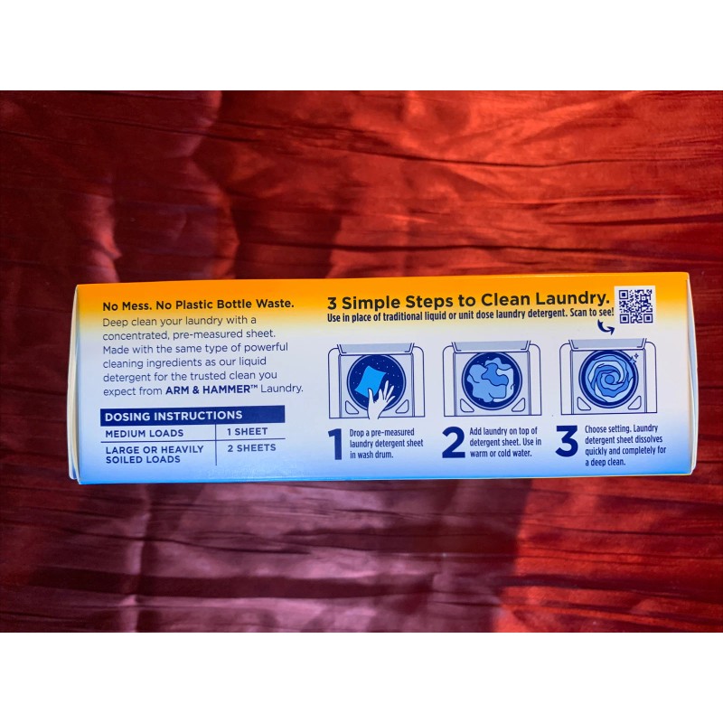 Arm & Hammer Power Sheets Laundry Detergent, Fresh Linen 50ct,