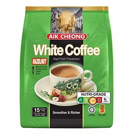 Aik Cheong Hazelnut Flavour White Coffee 40 g (Pack of 15)