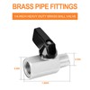 GASHER 1PCS 1/4 Inch Mini Brass Ball Valve Shut Off