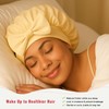 Silk Hair Bonnet with Strap for Sleeping, Double-Layer Satin Sleep