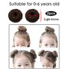 AKOAK 2 Pcs Baby Wig Bun, Girl Bun Fake Hair