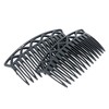 France Luxe Trellis Side Comb Pair, Black