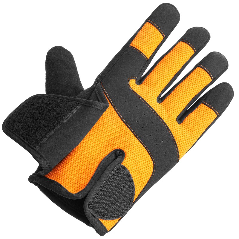 Victor Fitness VG04 Series Full Finger Men's Gloves (Large, Black/Orange)