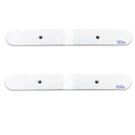 Electrodos TENS, 2 electrodos autoadhesivos de alta calidad de 13 pulgadas x 1.5 pulgadas para unidades TENS, electrodos de unidad Snap TENS, marca Discount TENS