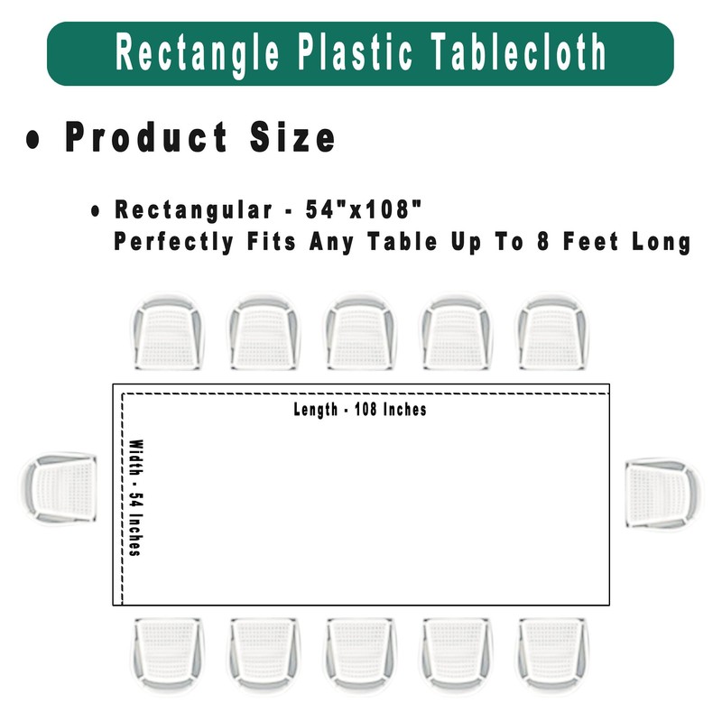 Black & White Gingham Checkered Plastic Tablecloths 2 Pack Disposable