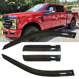 Lifeinfinity 4pcs Wind Deflector, Outside Mount Rain Guards, Side Window Visors Compatible with 2015-2024 Ford F-150, 2017-2024 Ford F-150 Raptor/F-250/F-350/F-450/F-550 Super Duty SuperCrew 94975