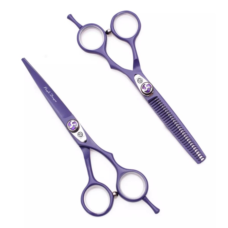 Purple Dragon Kit 2 Tijeras Prof Estilista Barbero Peluquero Increibles