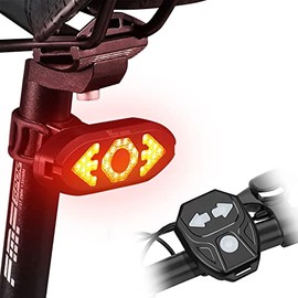 GuDoQi Luz Trasera de Bicicleta con Intermitentes, Recargable USB, Inclinación Ajustable, 5 Modos De Luces, Impermeable, Luces para Ciclismo, Bicicleta BMX, Máxima Seguridad y Potencia