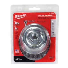 Milwaukee 48-52-5067 3-1/2" Knot Wire Cup Brush - Carbon Steel 2 Pack