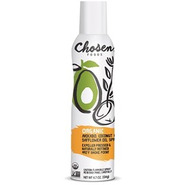 Chosen Foods Chosen Blend Oil Spray 4.7 oz., Non-GMO, 490° F Smoke Point, Propellant-Free, Air Pressure Only for High-Heat Cooking, Baking and Frying