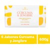 Jabón Artesanal De Curcuma Y Jengibre 6 Pz De 100g